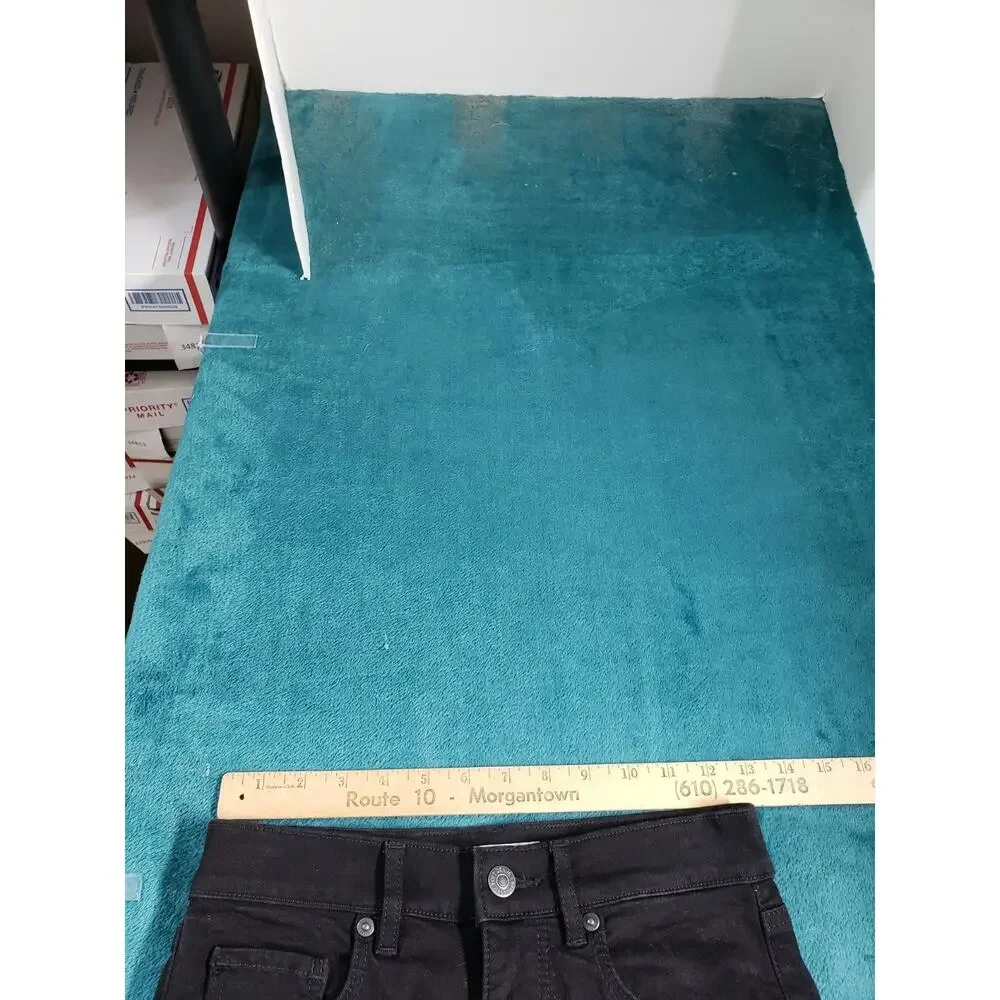 Loft Jeans Size 0 Women Black Pants Denim Stretch Dark Mid Rise The Skinny